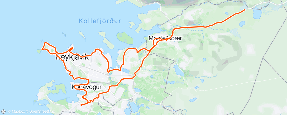 Map of the activity, Sunnudags