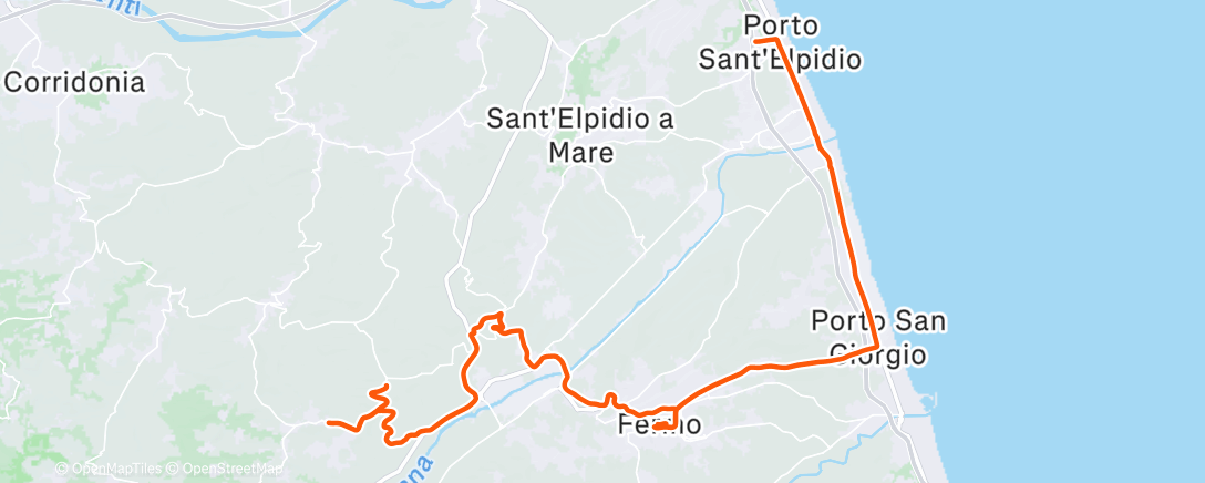 Map of the activity, Pedalata mattutina - 🔋 1.223 Wh