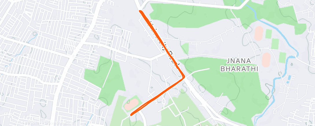 Map of the activity, Run + Walk Recovery