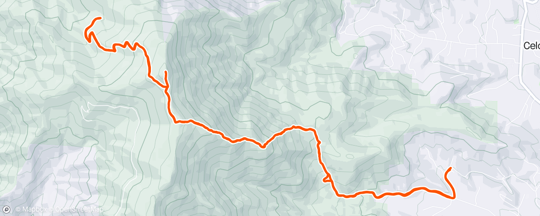 Map of the activity, Celo chute