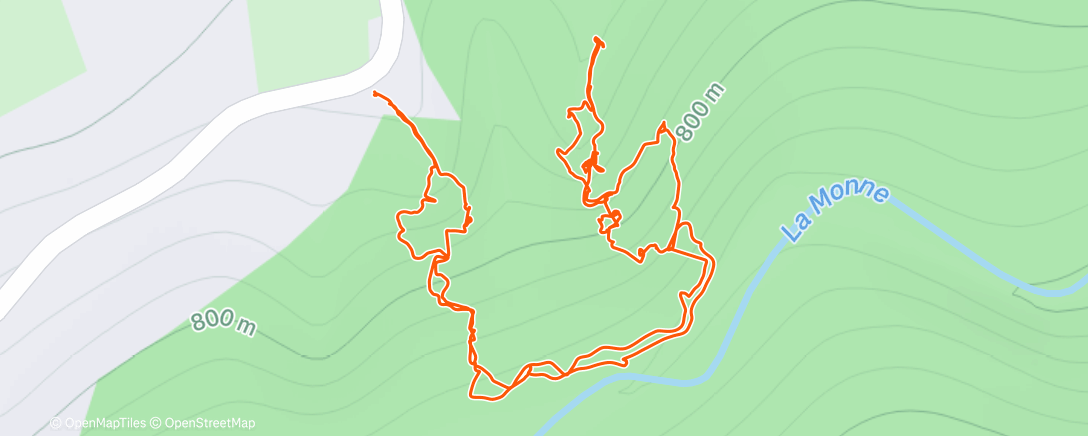 Map of the activity, Escalade le matin