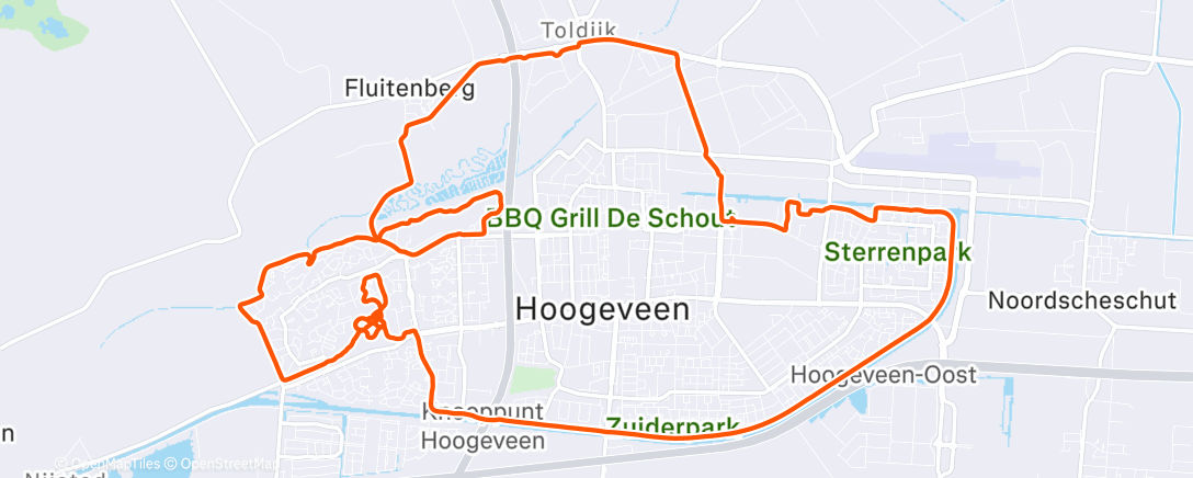 Карта физической активности (Warming up Drenthe 200)