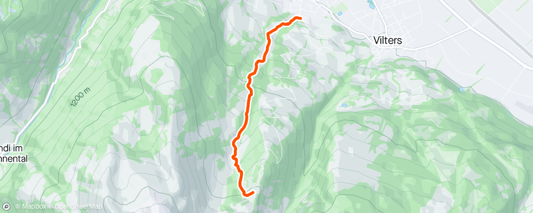 Map of the activity, Traillauf Wangs-Geissgas-Furt
