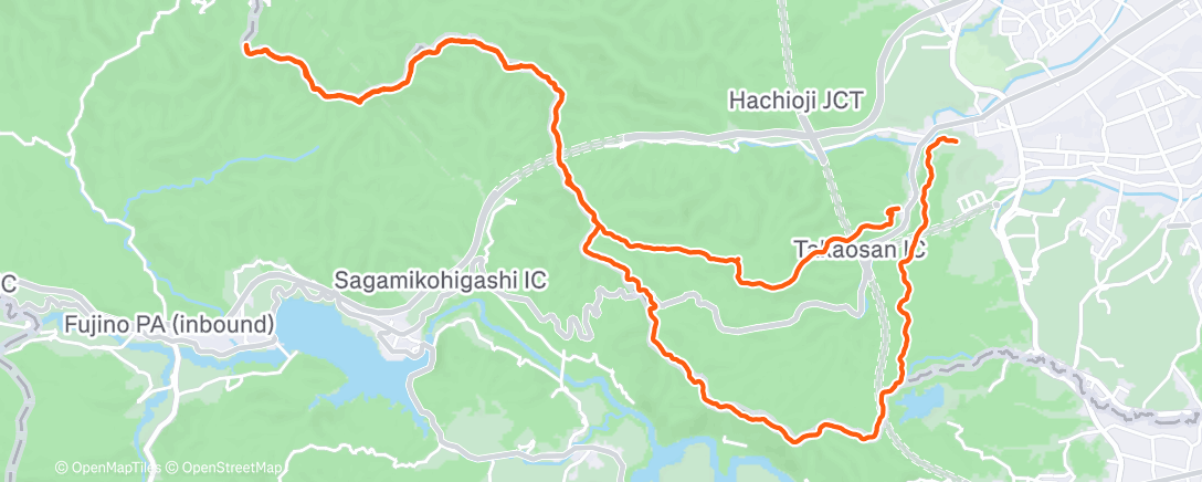Map of the activity, Morning Trail Run