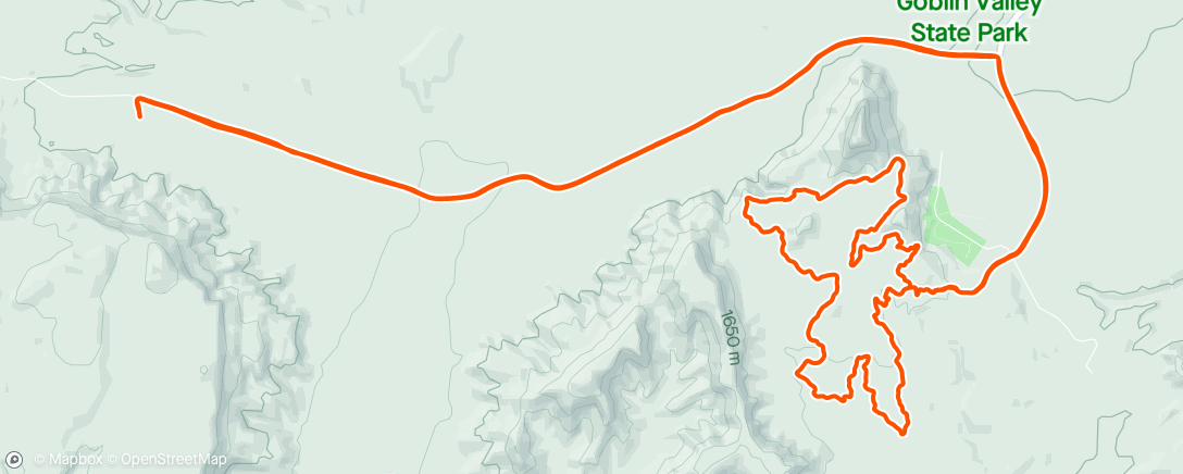 Mapa de la actividad (Goblin Valley MTB)