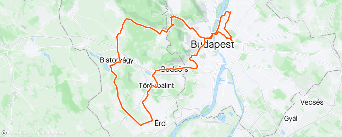 Mapa da atividade, Pünkösd Ride