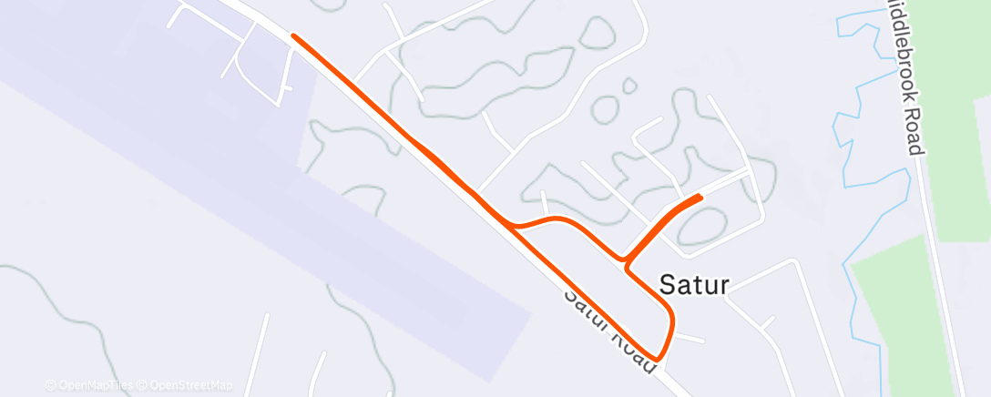 Map of the activity, Jog with Gina