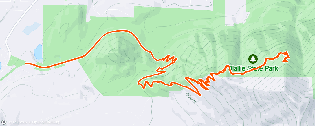Map of the activity, Olallie rip